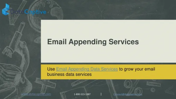 Email Appending Service | Email Appending | Email Append | DataCaptive