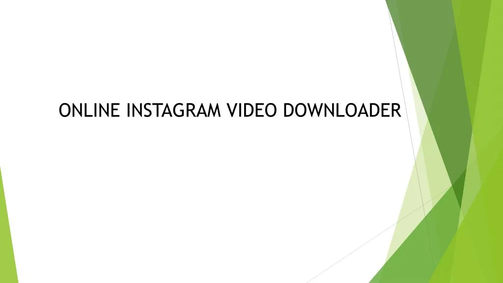 online instagram video downloader