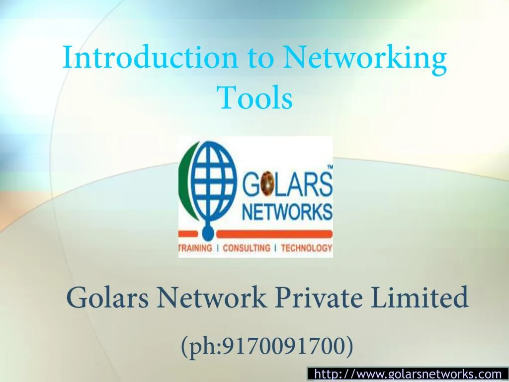 introduction to networking tools