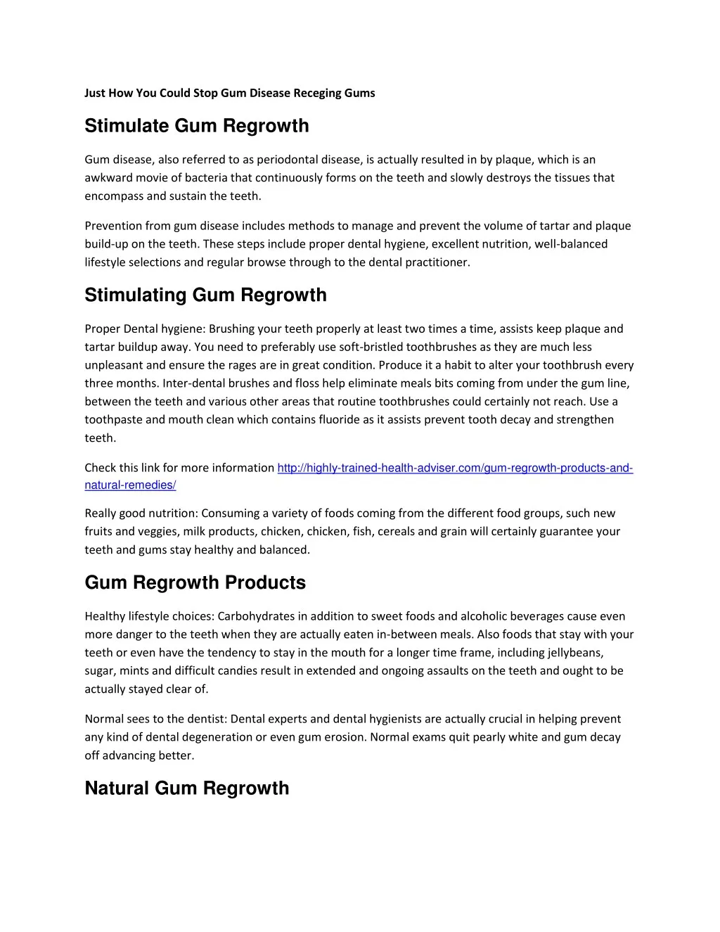 just how you could stop gum disease receging gums