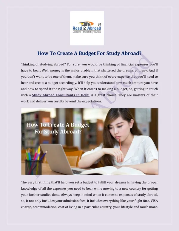 How To Create A Budget For Study Abroad