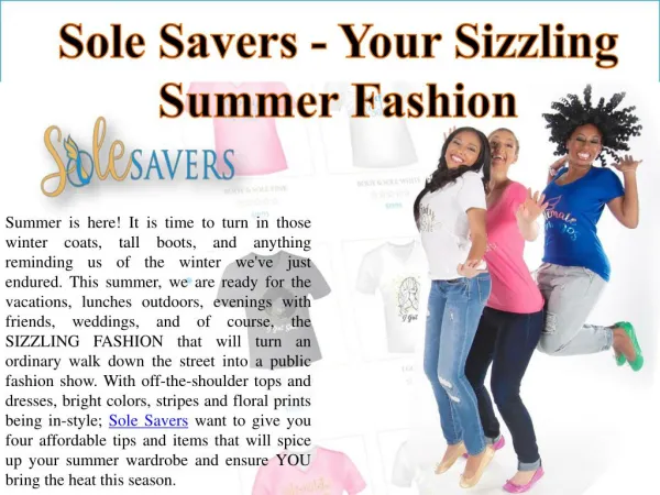 Sole Savers - Your Sizzling Summer Fashion