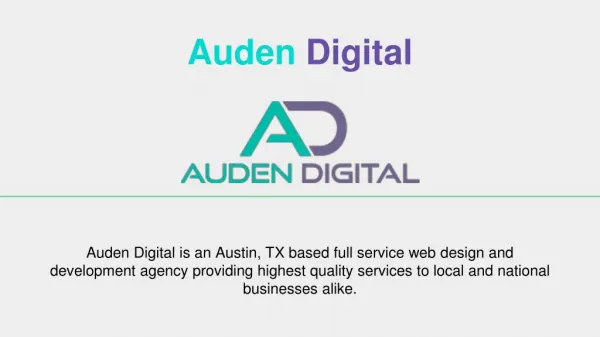 Austin Graphic Design Firms By Auden Digital