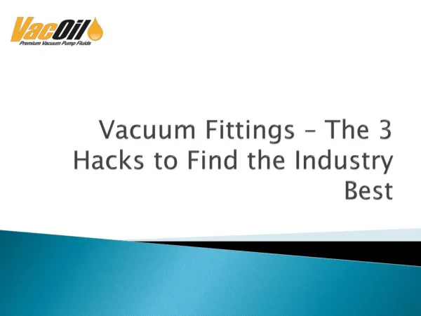 Vacuum Fittings | Vacoil