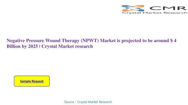Negative Pressure Wound Therapy (NPWT) Market Projected to Amplify During 2016 - 2025