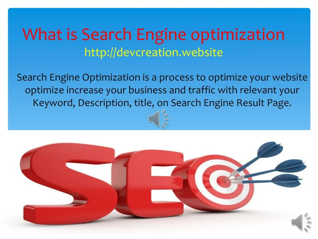 what is search engine optimization http devcreation website