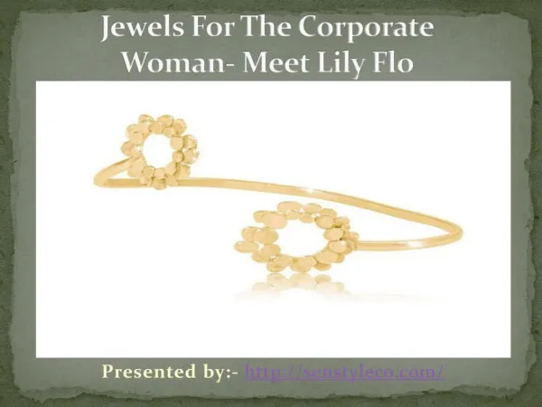 Jewelry For The Corporate Woman