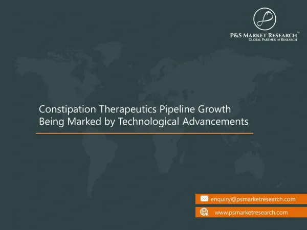 Constipation Therapeutics – Pipeline Review 2017