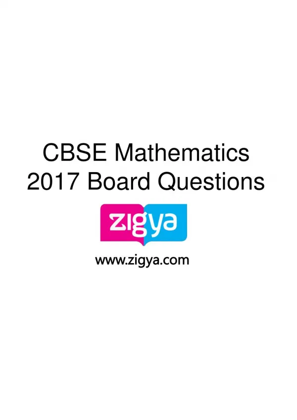 Download CBSE Mathematics Class X Solved Board Papers