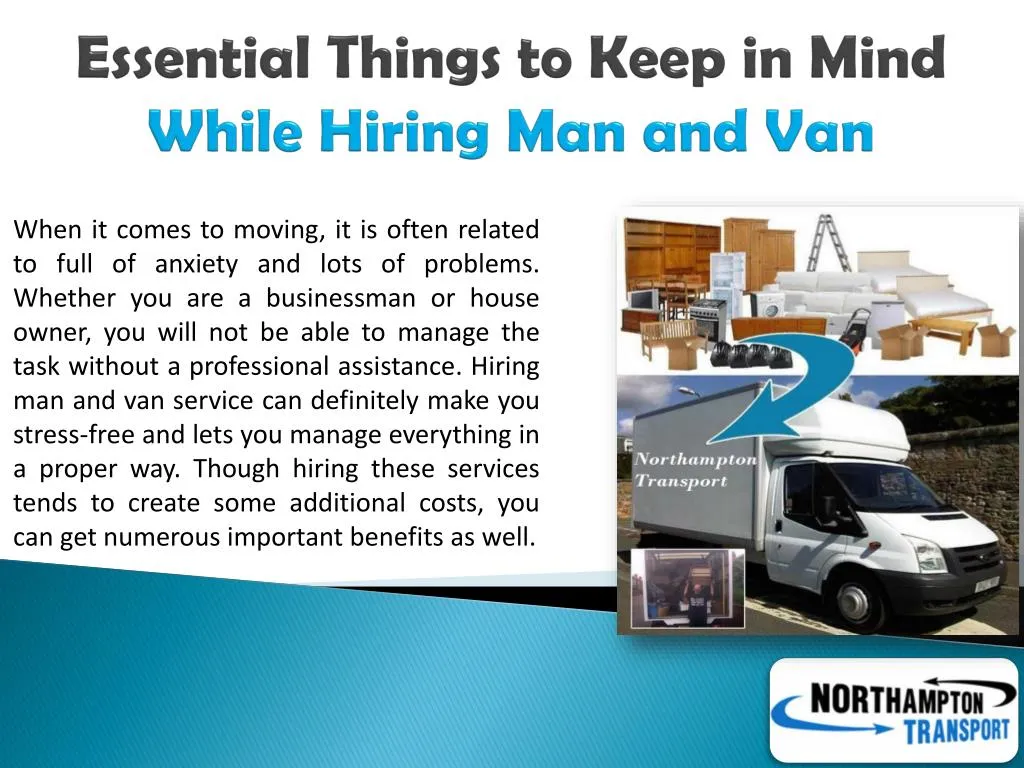 essential things to keep in mind while hiring man and van