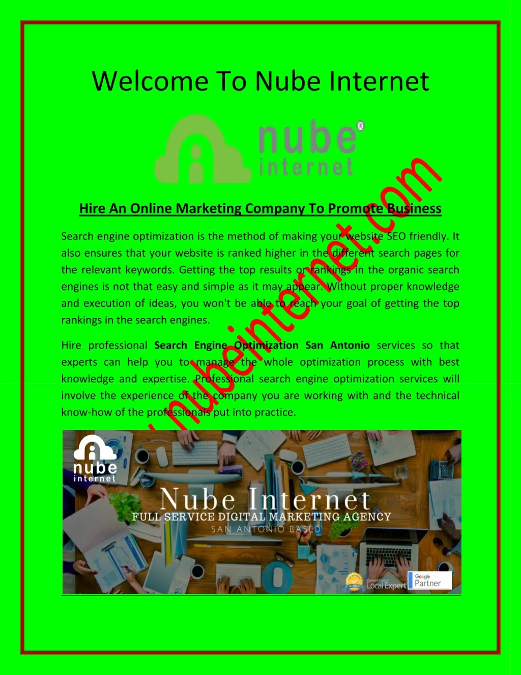 welcome to nube internet