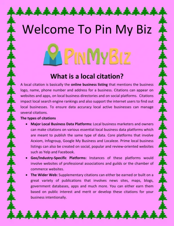 online business listing- Pin My Biz