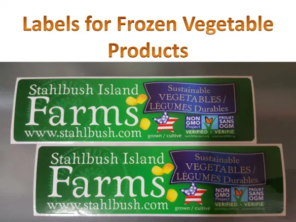 Labels for Frozen Vegetable Products