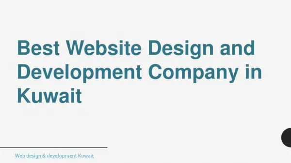 Best Web Design Kuwait | Web Development in Kuwait