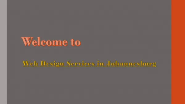 Get Web Design Services in Johannesburg