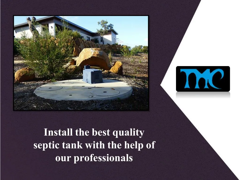 install the best quality septic tank with
