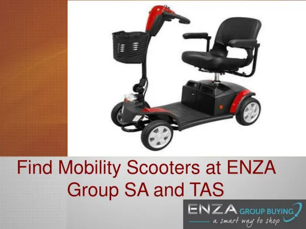 Find Mobility Scooters at ENZA Group SA and TAS