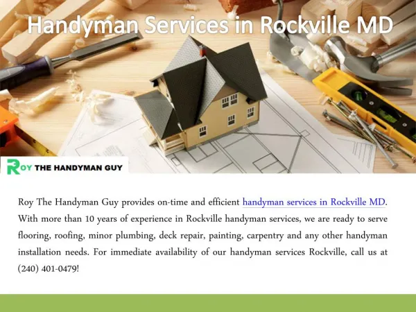 Handyman Services in Rockville MD
