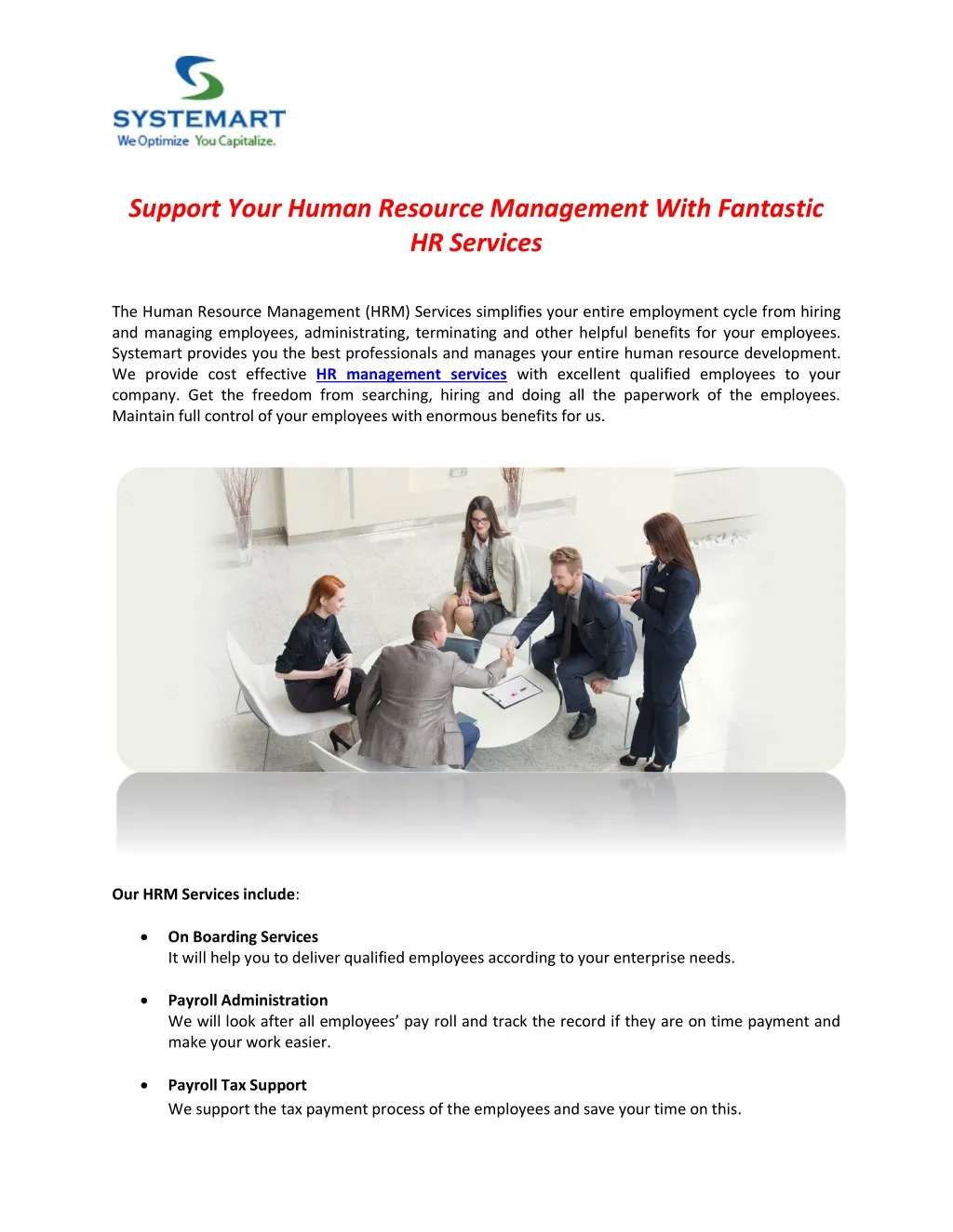 support your human resource management with