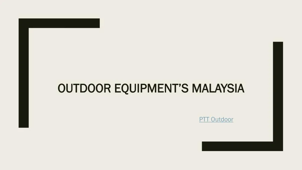 outdoor equipment s malaysia