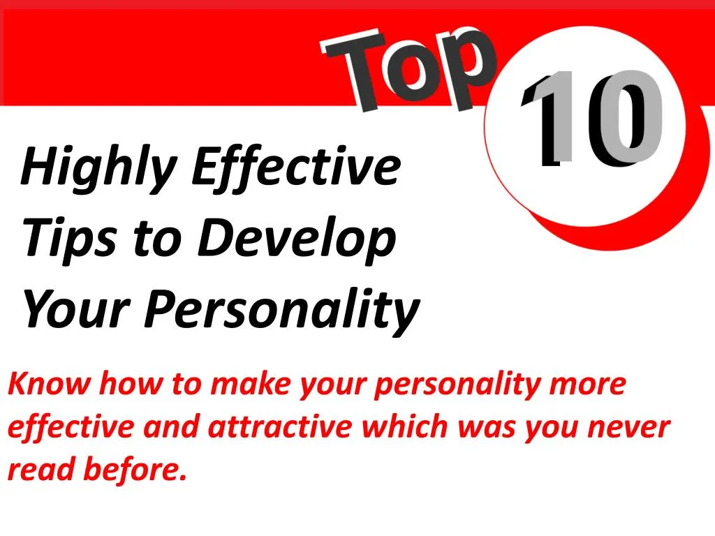 highly effective tips to develop your personality