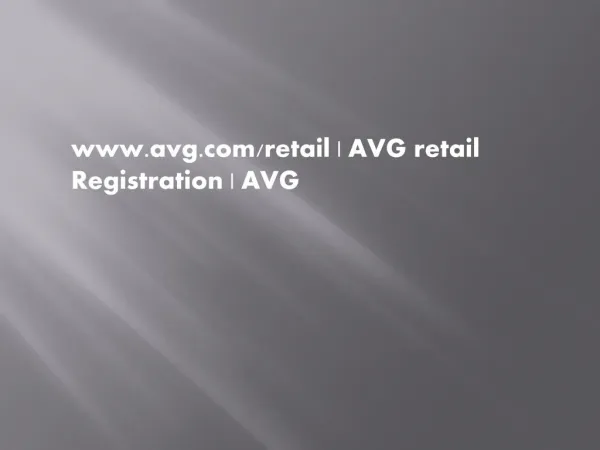 www.avg.com/retail | AVG retail Registration | AVG