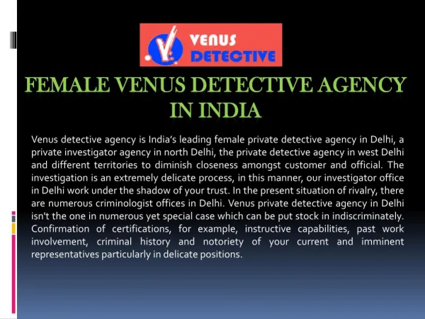 female detective agency