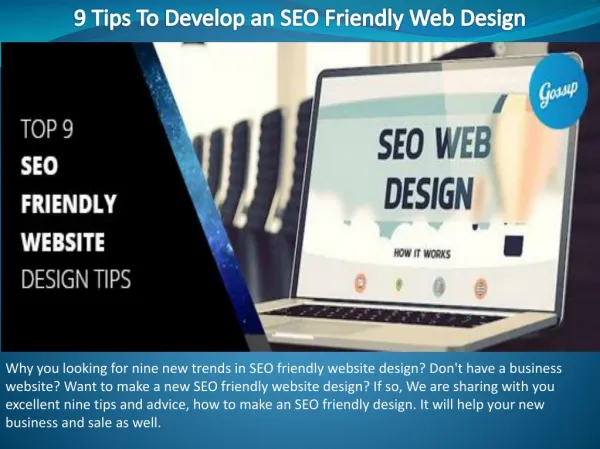 9 Tips To Develop an SEO Friendly Web Design