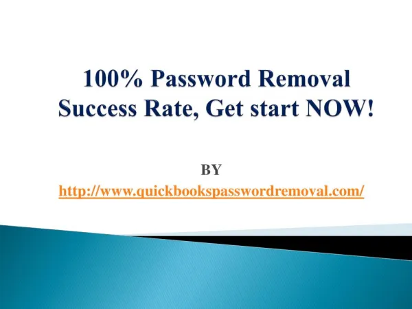 100% Password Removal Success Rate, Get start NOW!