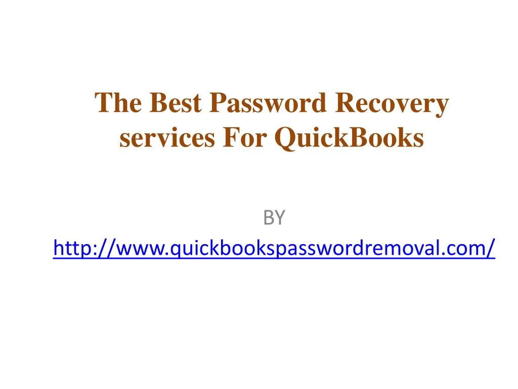 the best password recovery services for quickbooks