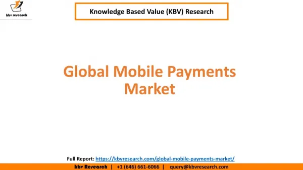 Global Mobile Payments Market Size and Share