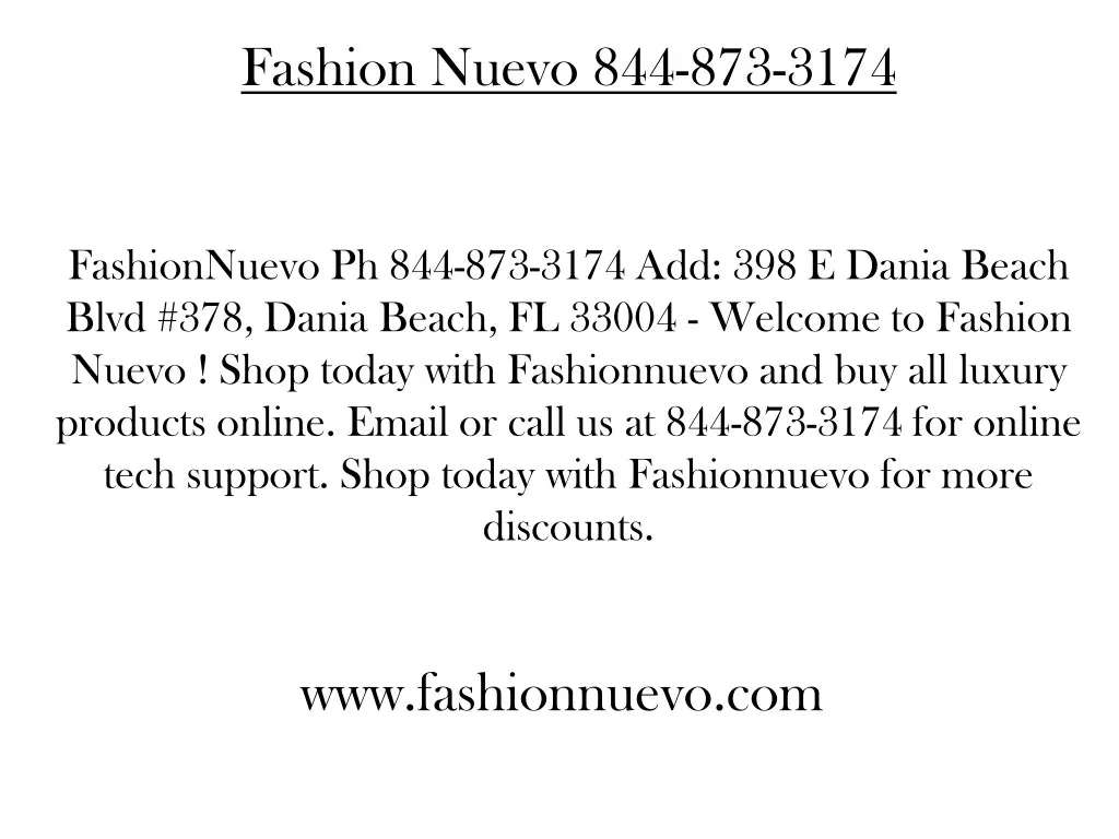 fashion nuevo 844 873 3174