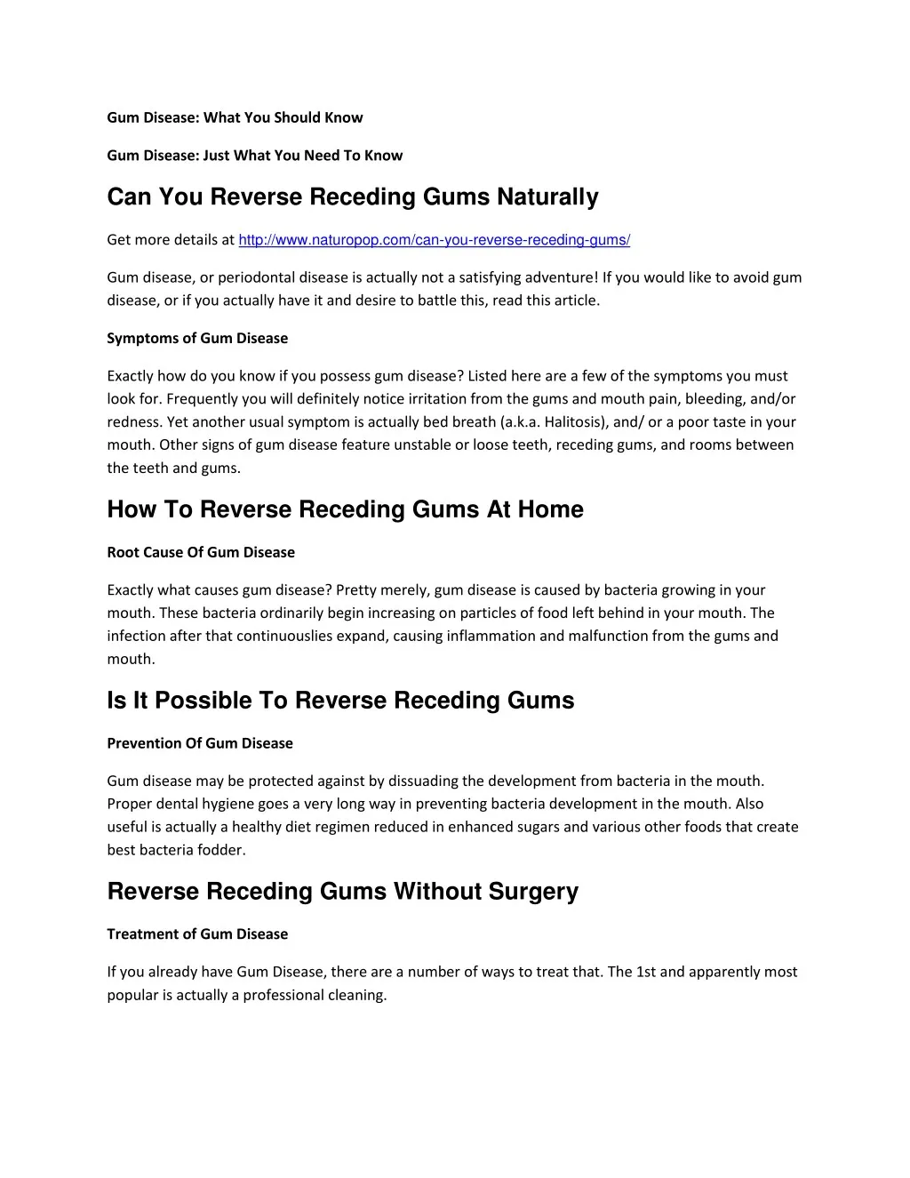 gum disease what you should know