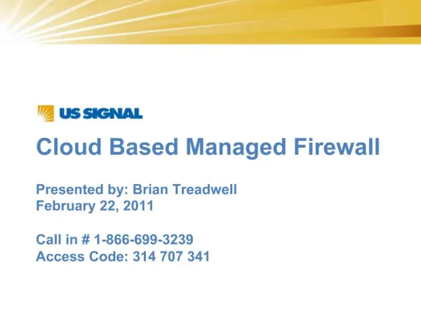 Cloud Based Managed Firewall