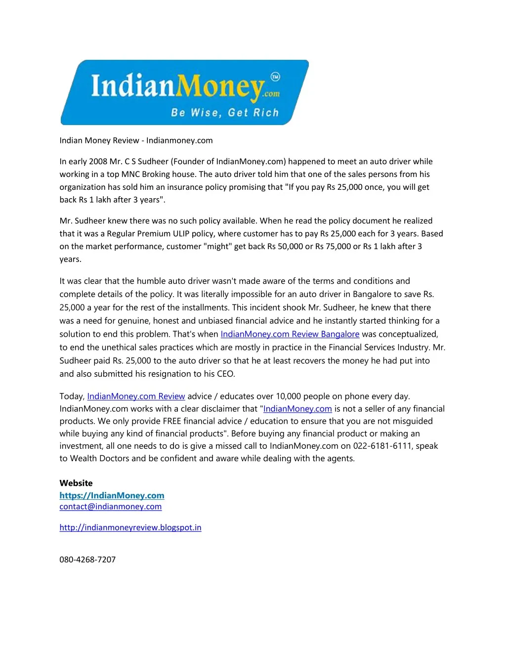 indian money review indianmoney com