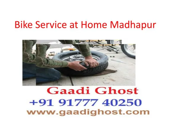 Bike Repair Online Madhapur | Bike Service at Home Madhapur