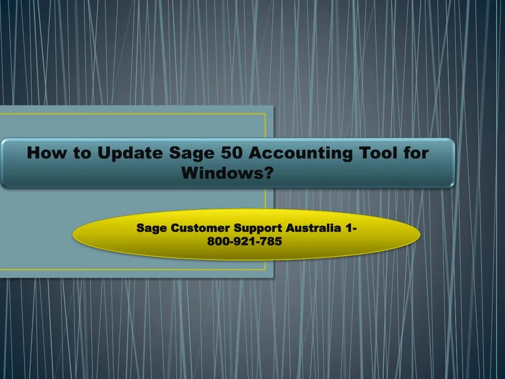 how to update sage 50 accounting tool for windows