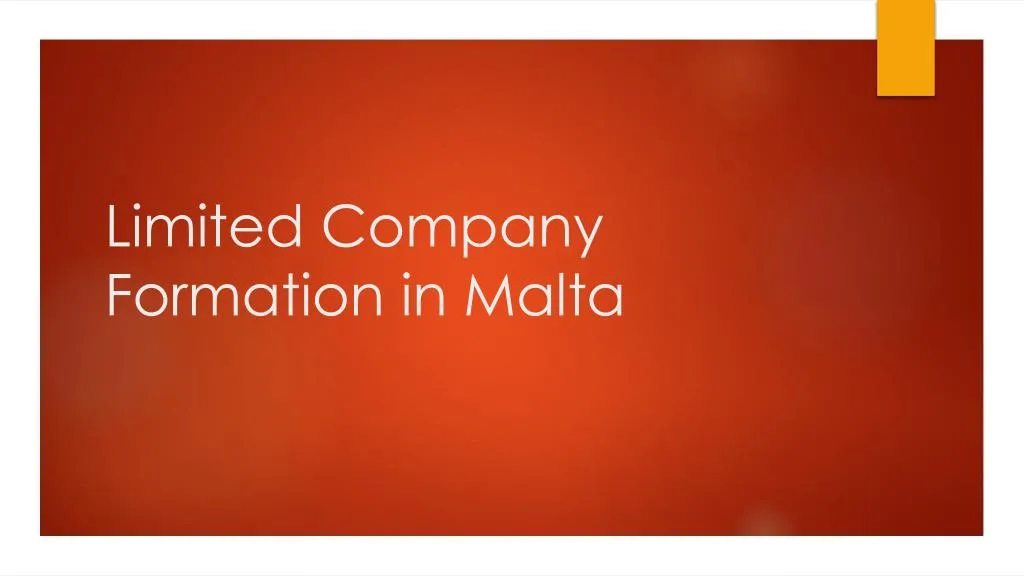 limited company formation in malta