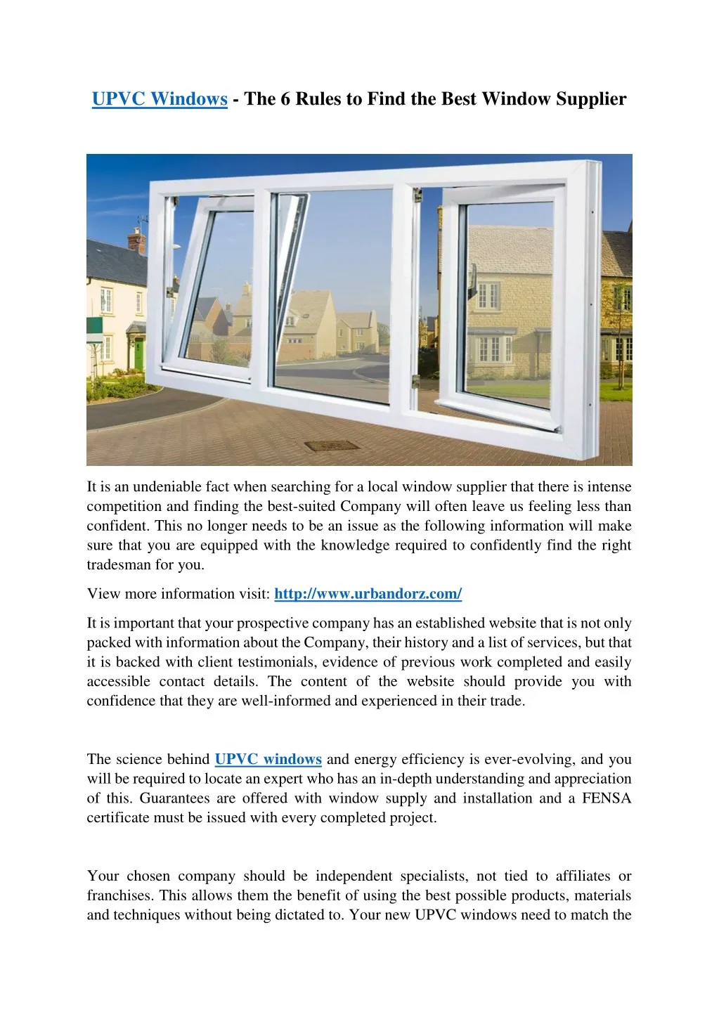 upvc windows the 6 rules to find the best window