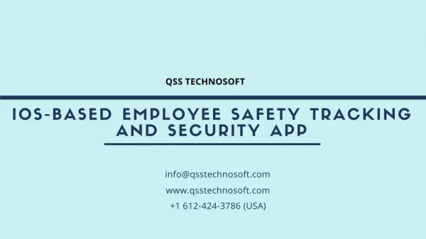 iOS-based Employee Safety Tracking and Security App
