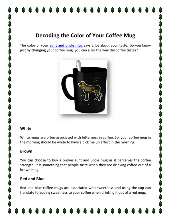 Decoding the Color of Your Coffee Mug