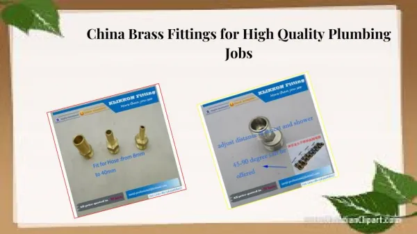 China Brass Fittings for High Quality Plumbing Jobs
