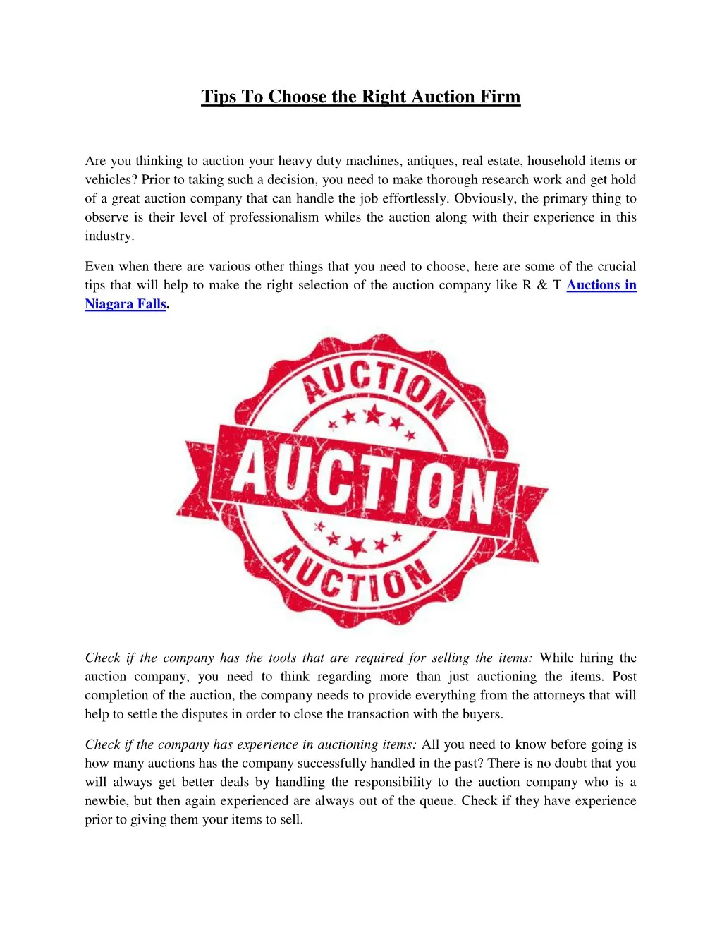 tips to choose the right auction firm