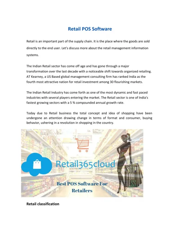 Retail POS Software â€“ Retail365cloud