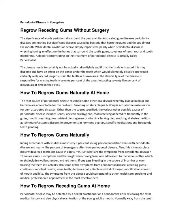 How To Regrow Gums Naturally At Home