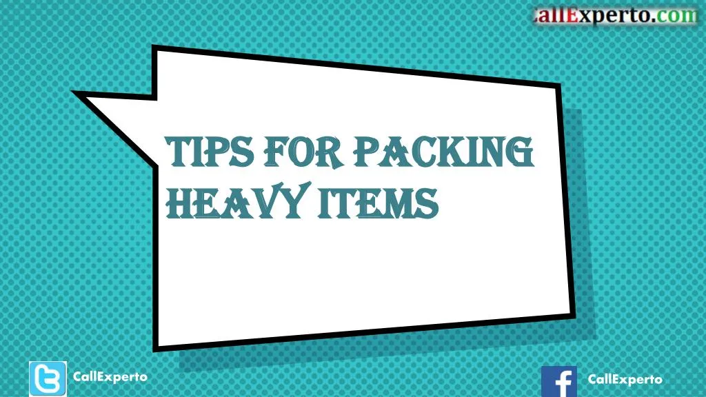 tips for packing heavy items