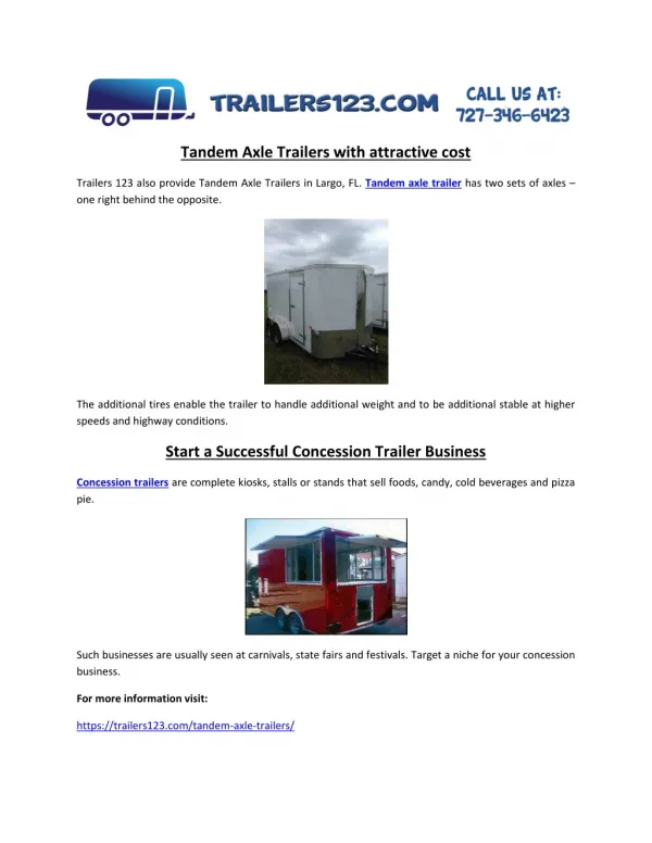 Tandem Axle Trailers with attractive cost