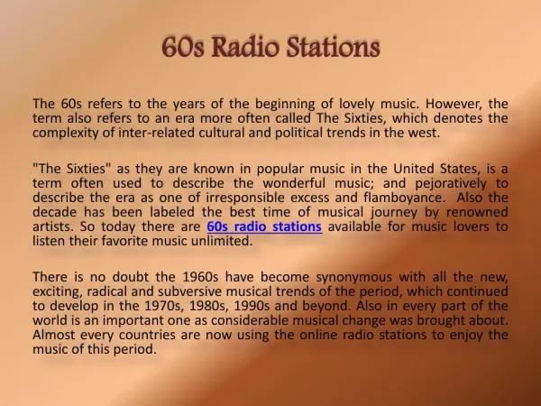 60s radio stations