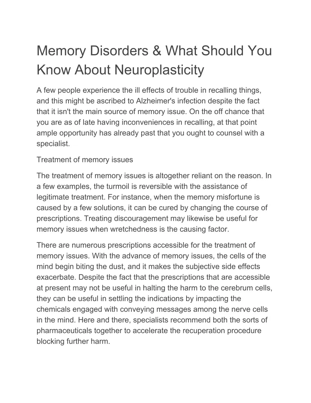 memory disorders what should you know about