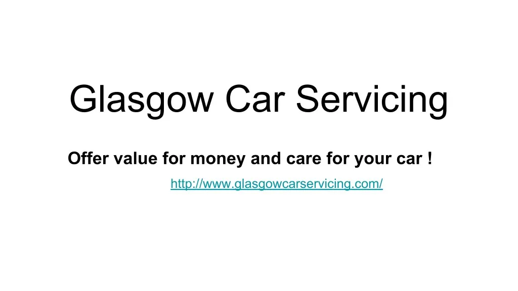 glasgow car servicing